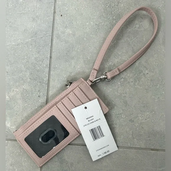 NWT Steve Madden Card Case ID Holder Zipper Wristlet - Picture 6 of 6